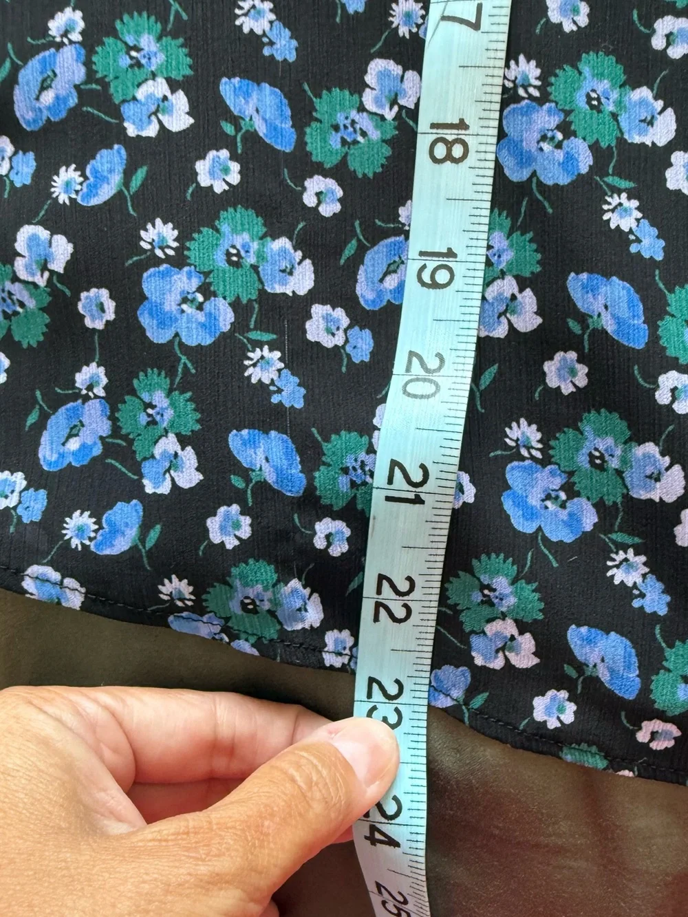 J Crew Black Floral Smocked Neck Long Sleeve Blouse Blue & Green Floral Size SM